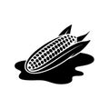 Vector Illustration of Corn on the Cob Silhouette Suitable for Agricultural and Food Design Royalty Free Stock Photo