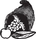 Black and White Cornucopia icon