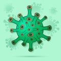 Vector illustration of a coronavirus. Royalty Free Stock Photo