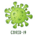 Vector illustration of a coronavirus. Royalty Free Stock Photo