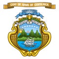 Vector illustration Costa Rican Coat of Arms