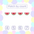 vector illustration. counting game for preschool children. mathe