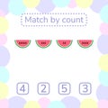 vector illustration. counting game for preschool children. mathe