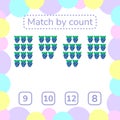 vector illustration. counting game for preschool children. mathe