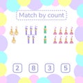 vector illustration. counting game for preschool children. mathe