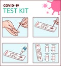 Vector illustration of COVID-19 IgG/IgM Rapid Test for antibodies detection