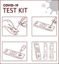 Vector illustration of COVID-19 IgG/IgM Rapid Test for antibodies detection Royalty Free Stock Photo