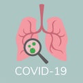 Vector illustration of covid-19 virus coronavirus. The concept of the fight, the treatment of the virus.