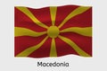 Macedonia country flag icon, Macedonian flag vector illustration, Kosovar, Europe