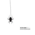 Vector illustration of creepy spider Royalty Free Stock Photo