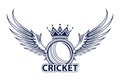 Vector illustration of cricket sport logo