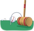 Croquet Vector Illustration Royalty Free Stock Photo