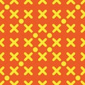 Pattern of crosses. Vector illustration of cross seamless pattern. Noughts and crosses background