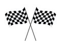 Vector illustration crossed checkered flag