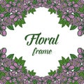 Vector illustration crowd frame floral very beautiful