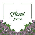 Vector illustration crowd frame floral very beautiful