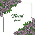 Vector illustration crowd frame floral very beautiful