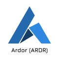 Ardor ARDR. Vector illustration crypto coin ico