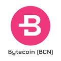 Bytecoin BCN. Vector illustration crypto coin i Royalty Free Stock Photo