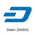 Dash DASH. Vector illustration crypto coin icon