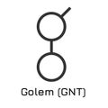 Golem GNT. Vector illustration crypto coin icon