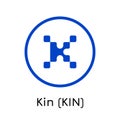 Kin KIN. Vector illustration crypto coin icon o