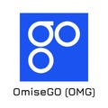 OmiseGO OMG. Vector illustration crypto coin ic