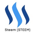 Steem STEEM. Vector illustration crypto coin ic