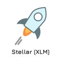 Stellar XLM. Vector illustration crypto coin ic