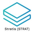 Stratis STRAT. Vector illustration crypto coin