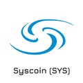 Syscoin SYS. Vector illustration crypto coin ic Royalty Free Stock Photo