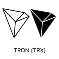 TRON TRX. Vector illustration crypto coin icon