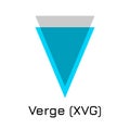 Verge XVG. Vector illustration crypto coin icon Royalty Free Stock Photo