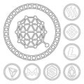 Vector illustration of crypto and internet logo. Collection of crypto and finance vector icon for stock.