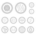 Vector illustration of crypto and internet logo. Set of crypto and finance vector icon for stock.