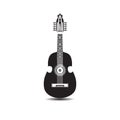 Vector illustration of cuatro, Latin American black and white guitar