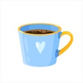 Vector illustration of a cup of coffee isolated on a white background Royalty Free Stock Photo