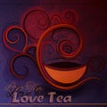 Vector illustration of a cup of tea. Royalty Free Stock Photo