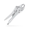 Vector illustration of Curved Jaw Locking Pliers