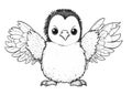 Vector Illustration, Illustration of Cute Baby Eagle
