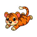 Cute baby tiger cartoon jumping Royalty Free Stock Photo