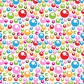 A vector illustration of cute candy balls texture. Colorful seamless pattern with round candies shape. Background design template Royalty Free Stock Photo