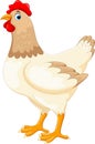 Vector Illustration of cute cartoon hen Royalty Free Stock Photo