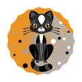 Vector Illustration.Cute Cat