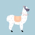 Vector illustration of llama Royalty Free Stock Photo