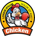 Cute chicken mascot