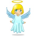 Vector illustration cute Christmas angel character