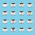 Cute coffee cup with expression