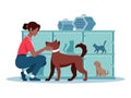 Vector illustration a cute dog from of animal shelter