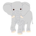 illustration cute doodle elephant